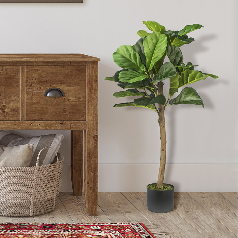 Primrue 36" Artificial Fiddle Leaf Fig Tree in Pot & Reviews Wayfair